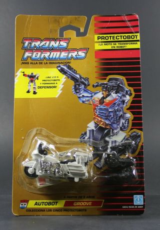 1986 Hasbro Transformers G1 Protectobot Groove On Card Mosc Defensor