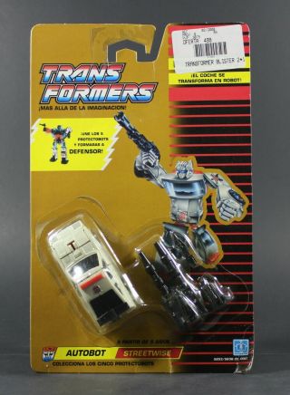1986 Hasbro Transformers G1 Protectobot Streetwise Figure On Card