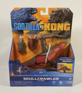 Godzilla Vs Kong Monsterverse Skullcrawler W/ Heav Battle Damage Figure Nip