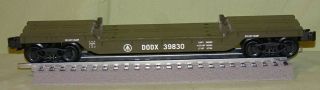 K - Line 39830 US Army DoDX Depressed Center Flatcar for O/027 wks w/ Lionel 2000 3