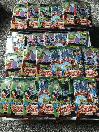 Dragon Ball Universal Onslaught,  24 Open Booster Packs,  With Halos