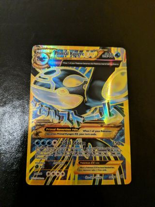 Pokemon Mega Primal Kyogre Ex Holo Ultra Rare 96/98 Foil Star Full Art Card Gold