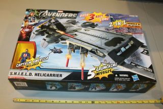 Avengers S.  H.  I.  E.  L.  D.  Helicarrier Vehicle Playset Toy Mib Marvel 3 Ft Long