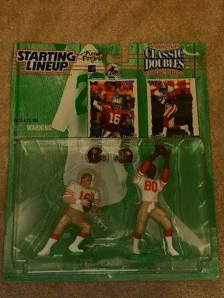 1997 Starting Lineup Classic Doubles Joe Montana & Jerry Rice.  In Package