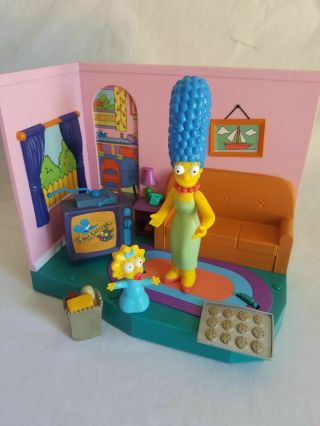 Playmates The Simpsons Wos Interactive Playset - Living Room Marge,  Maggie