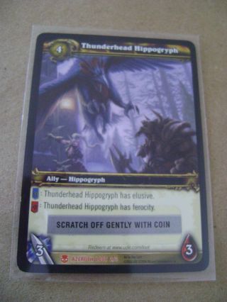 World Of Warcraft Wow Tcg Thunderhead Hippogryph Loot Card Unscratched