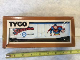 Vintage Tyco Superman Train Box Car 1977 Ho Scale / Dc Comics