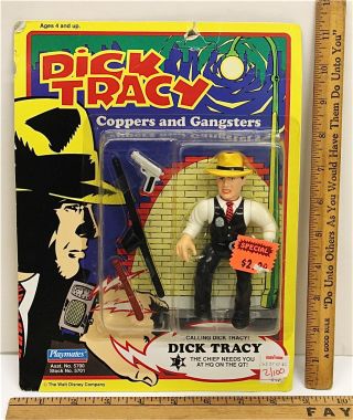 Vintage 1990 Playmates Walt Disney Dick Tracy Coppers & Gangsters Dick Tracy Noc