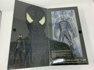 MEDICOM Spider - Man 3 12” RAH Black Suit Deluxe Action Figure MIB 2