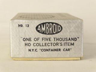 Ambroid Ho Wood Craftsman Kit No 12 York Central Container Car One Of Five K