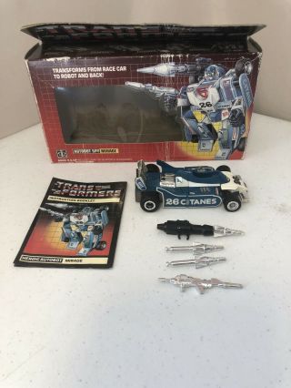 Vintage 1984 Transformers G1 Autobot Spy Mirage W/box Takara Japan Jr129