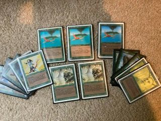 Mtg Magic The Gathering Green - Birds Of Paradise,  Force Of Nature - 15 In All