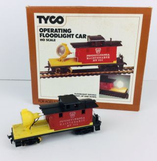 Tyco Ho Operating Floodlight Car Model Train 347 Box Vintage Scale Railroad Toy