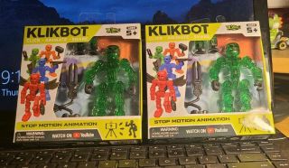 Zing Stikbot Klikbot: Green Axil Stikbot Stop Motion Animation (2 Pack)