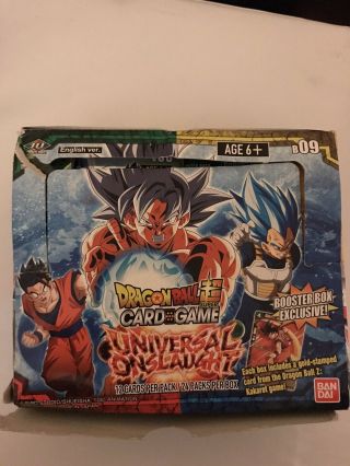 Dragon Ball Universal Onslaught Booster Box,  24 Open Packs,  Halos