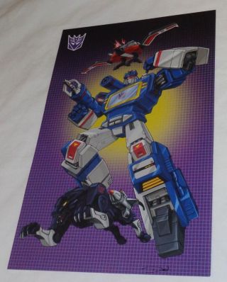 G1 Transformers Decepticon Soundwave Lazerbeak Ravage Poster 11x17 Box Art Grid