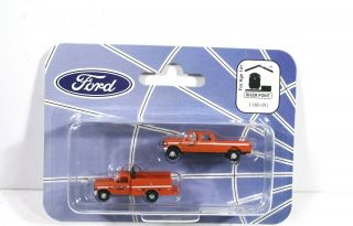 N Scale River Point Ford F - Series Duty Crew Cab Pickup & Service Truck Set
