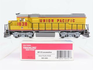 Ho Scale Walthers Trainline 931 - 353 Up Union Pacific Gp - 15 Diesel Loco 1638