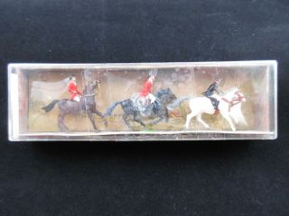 Vintage Merten Ho Miniature Figures Fox Hunt,  Horse Riders,  1007/b Nib