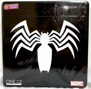 Mezco One:12 Collective Spider - Man Black Suit Px Exclusive 6 - Inch Figure