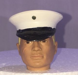 V.  W.  S.  ; Gi Joe Vintage 1964 Hasbro Action Marine Dress White Rubber Hat 1