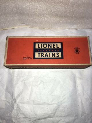 Lionel Box For 2671w Tender