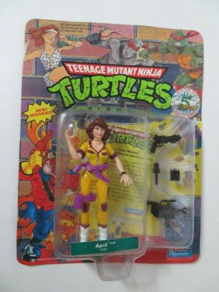 1992 Playmates Teenage Mutant Ninja Turtles April Action Figure,  Weapons 5283