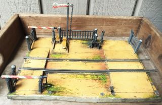 Marklin,  Bing Hand - Painted 1 Or 2 Gauge Grade Crossing,  Gates,  Restore / Parts