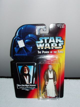 1995 Kenner Star Wars Potf2 Red Card Ben (obi - Wan) Kenobi Ls Moc