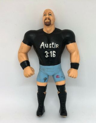Rare 1997 Bendems Stone Cold Steve Austin 3:16 Wrestling Figure Wwe Wwf