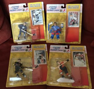 (4) 1994 Hockey Starting Line Ups Bure,  Lindros (rookie),  Gilmour,  Richter Canadian