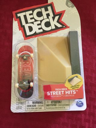 2019 Tech Deck Street Hits Real Heavyweights Skate Fingerboard And Obstacle (rx