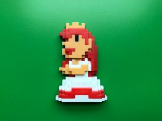 World Of Nintendo 8 - Bit Princess Peach Mario Figure Jakks Pacific 2017