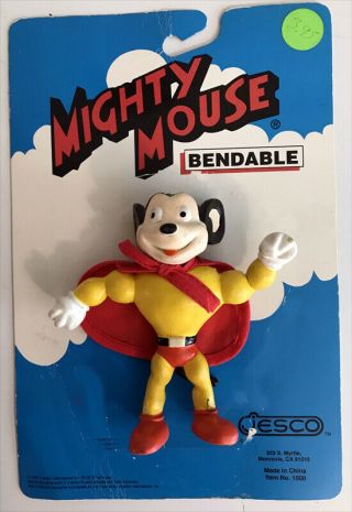 Rare Vintage Mighty Mouse Bendable Figures