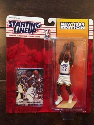 1994 and 1996 Starting Lineup Karl Malone Figures Utah Jazz NBA SLU 2