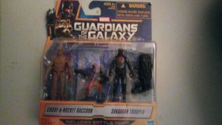 Marvel Guardians Of The Galaxy Groot & Rocket Racoon/sakaaran Trooper 2013 Hasbr