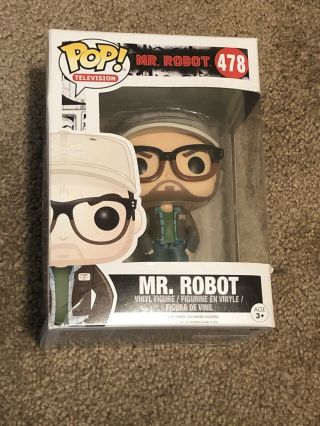 Funko Pop Television Mr.  Robot 478 Mr.  Robot Rare Discontinued W/ Sleeve Protect