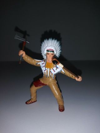 Schleich Papo Indian Head Dress Club And Axe 1999