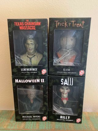 Trick Or Treat Studios Horror Ornaments Set Of 4 Myers Sam Billy U.  S.  Seller