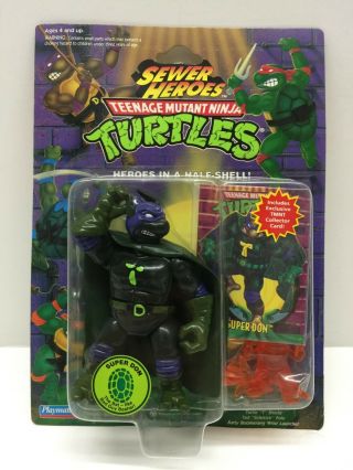 Teenage Mutant Ninja Turtles Tmnt 1993 Sewer Heroes Don W/card Moc