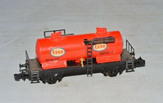 Vintage N Scale Ibertren Made In Spain 353 Red Esso Tank Wagon Freight Car