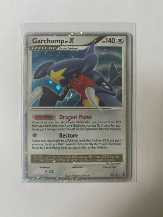 Garchomp Lv.  X Lp 97/100 Dp Majestic Dawn Ultra Rare Pokemon Card Good