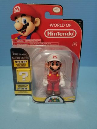 World Of Nintendo Fire Mario - 4 " Inch Action Figure Series 1 - 3 Switch