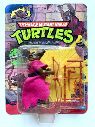 Splinter 1988 Teenage Mutant Ninja Turtles Tmnt Action Figure Nib 10 Back