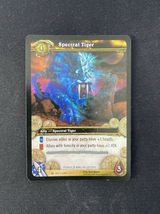 World Of Warcraft Tcg Spectral Tiger Loot Card - Scratched