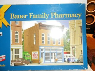 Walthers Cornerstone - Bauer Family Pharmacy Building,  Ho Scale