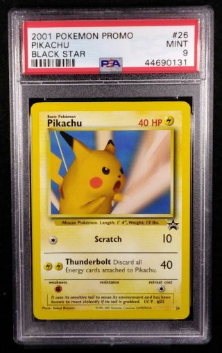 Psa 9 Pikachu 26 Wizards Black Star Promo Card 2001