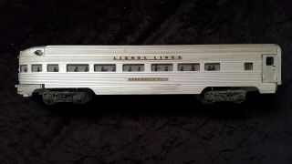 Vintage Lionel Lines Silver Dawn Aluminum Passenger Car O Scale 2531