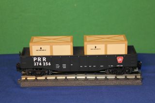 Mth Rail King O - Gauge Pennsylvania (prr) Gondola W Two Removable Crates 374256