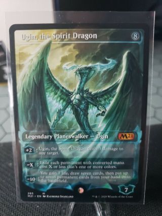 Ugin,  The Spirit Dragon Extended Art Nm Mtg Core 2021